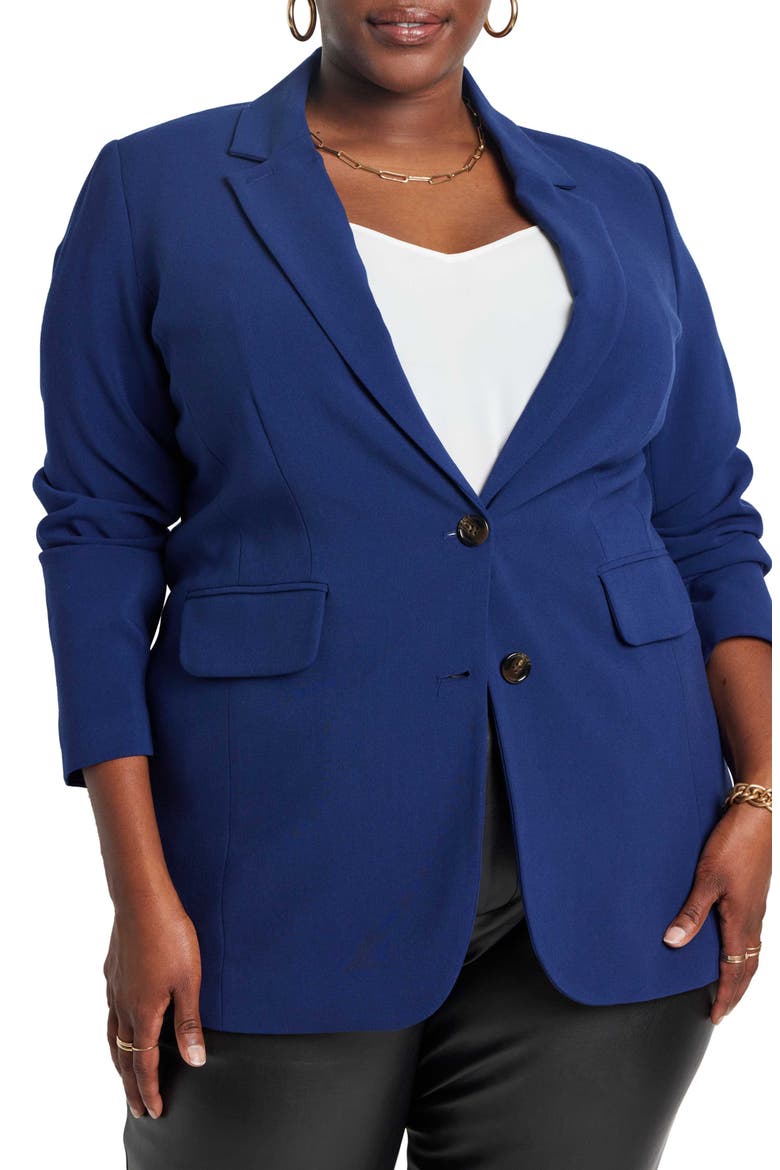 The 365 Semi Stretch Two Button Blazer, Main, color, OCEAN CAVERN