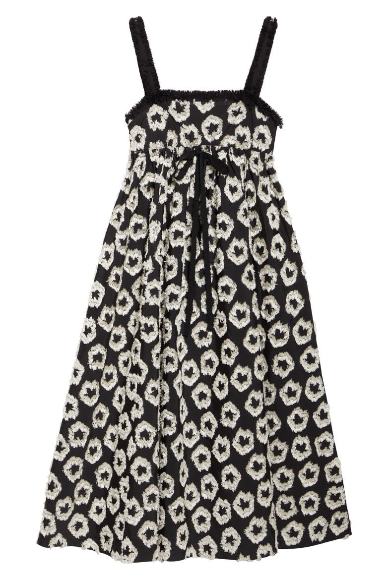 Mira Fray Trim Print Sleeveless Maxi Dress, Alternate, color, ECLIPSE