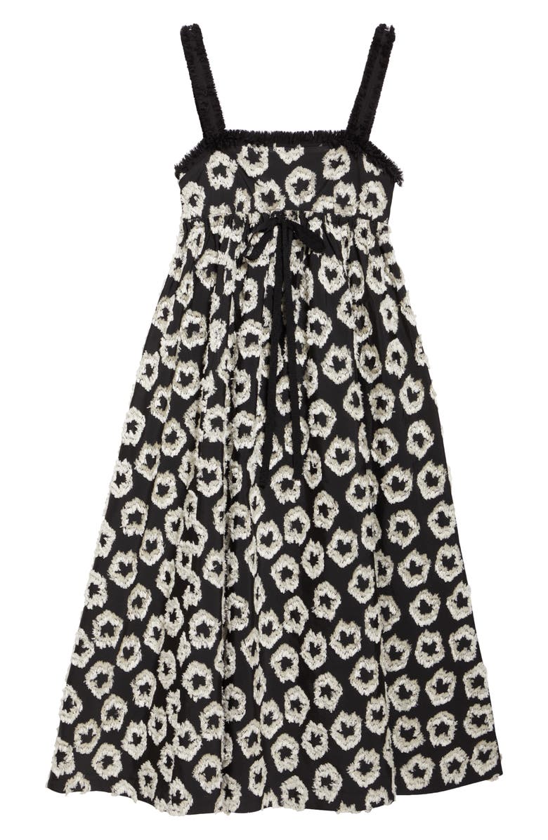 Ulla Johnson Mira Fray Trim Print Sleeveless Maxi Dress, Alternate, color, Eclipse