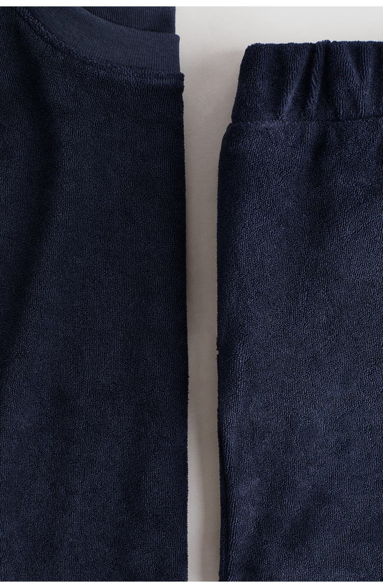 H&M 2-piece terry set, Alternate, color, Navy Blue