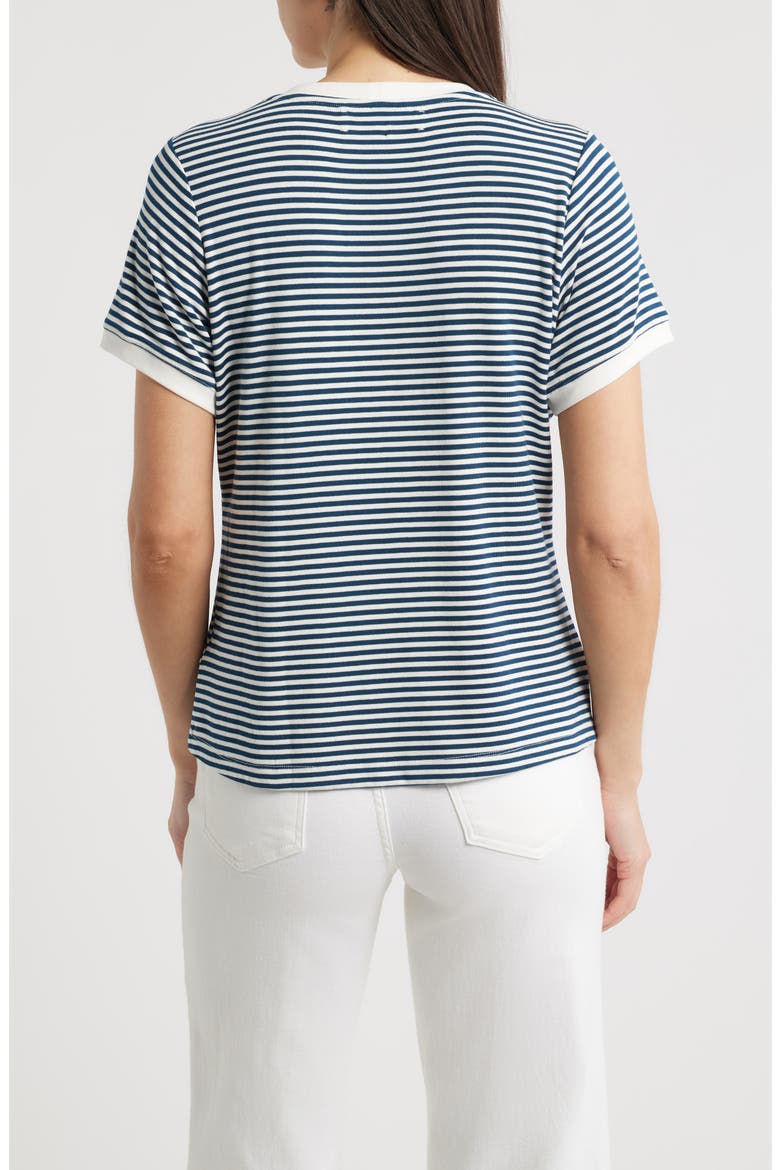 Stripe Ringer T-Shirt, Alternate, color, NAVY