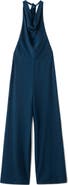 MANGO TEEN Wide Leg Halter Jumpsuit