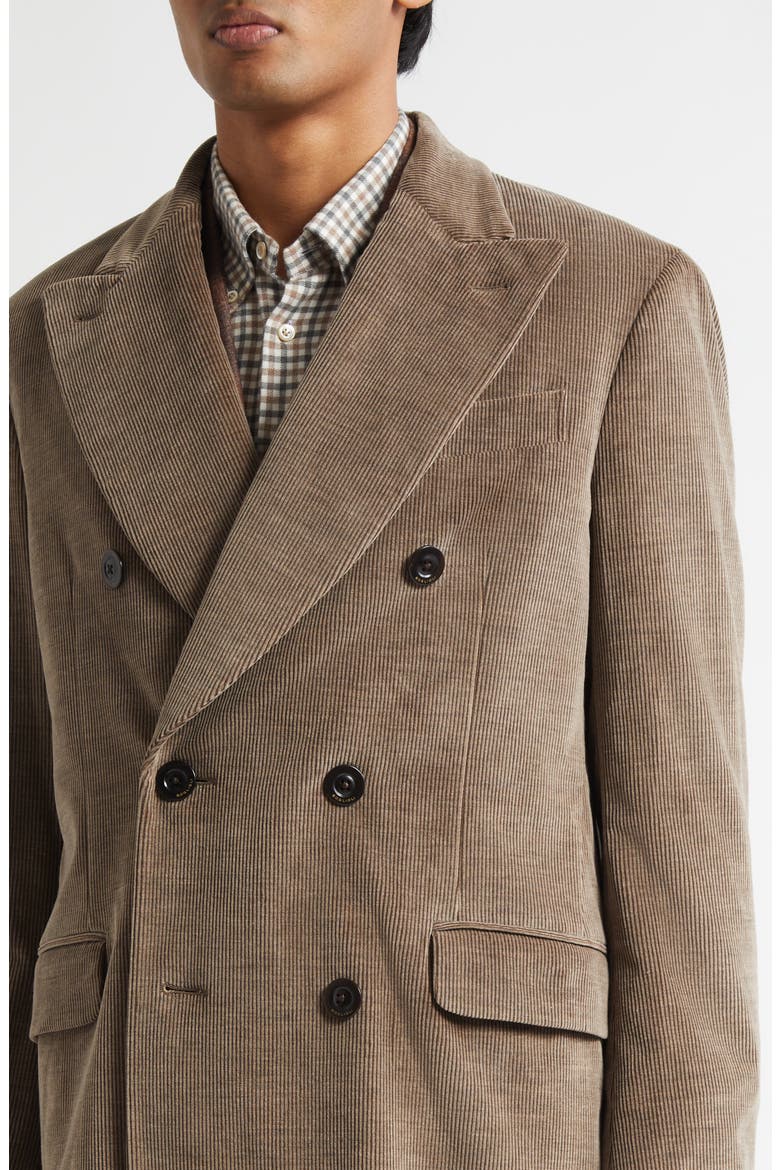 Double Breasted Corduroy Coat, Alternate, color, SAND