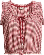 DÔEN Traveler Organic Cotton Gingham Top