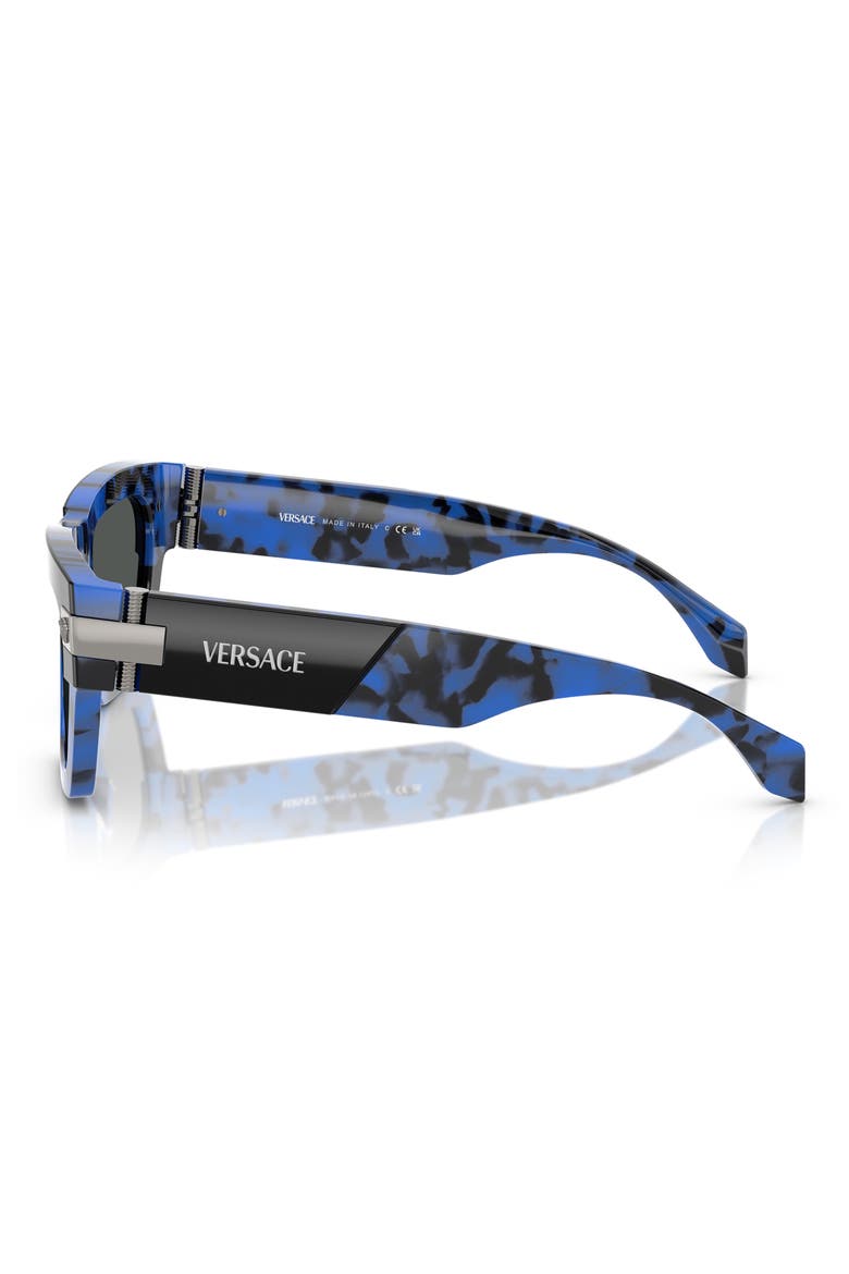 55mm Rectangular Sunglasses, Alternate, color, HAVANA BLUE