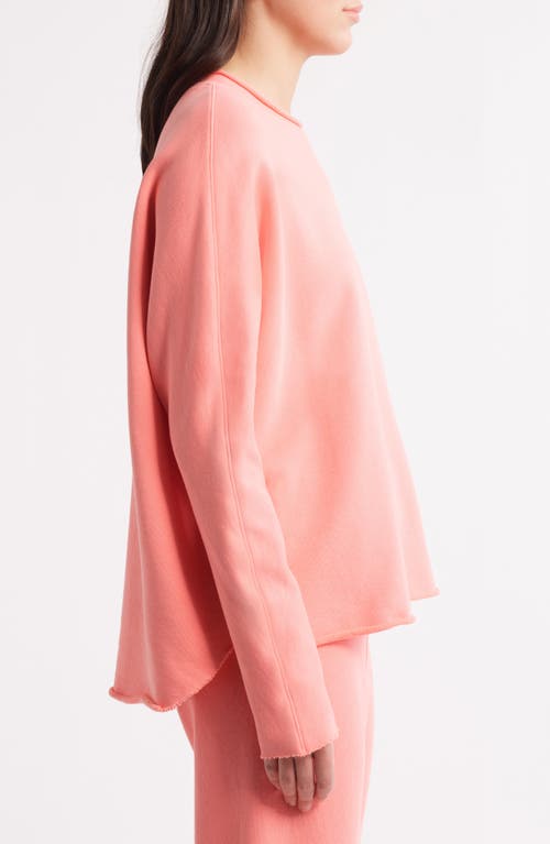 Frank & Eileen Anna Long Sleeve Capelet Sweatshirt In Passion Fruit