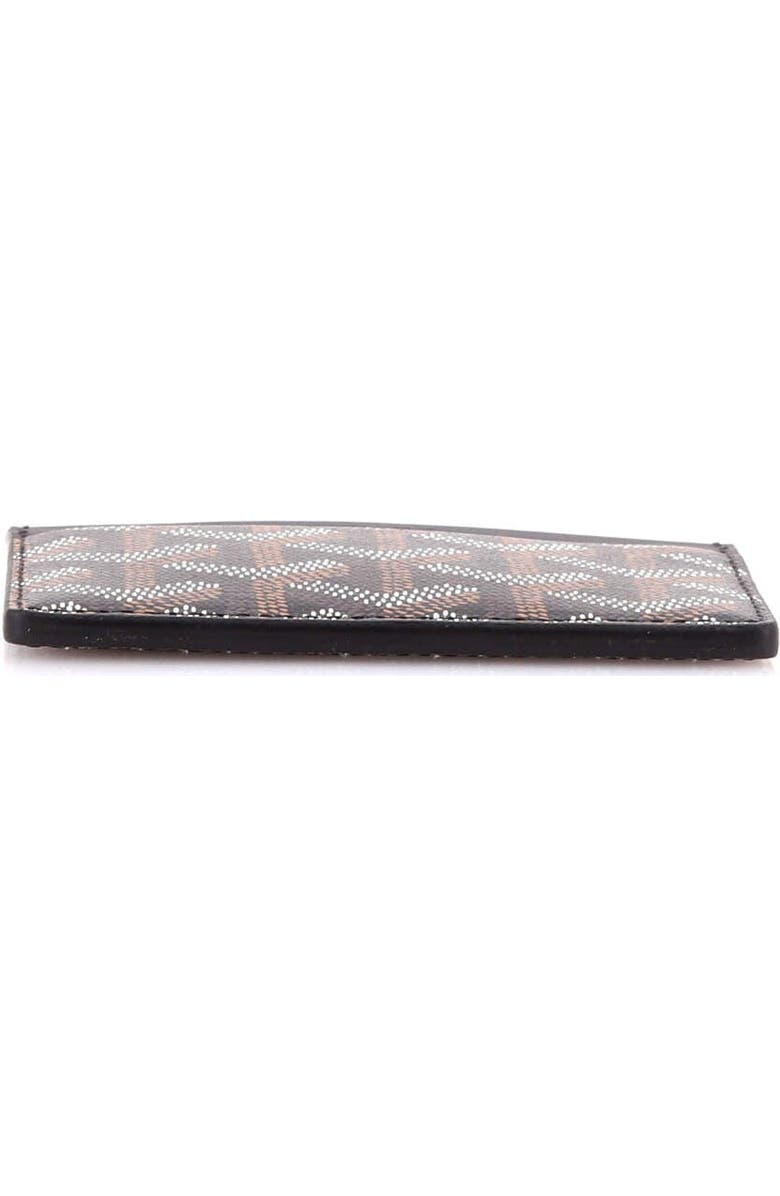 Pre-Owned Goyard Saint Sulpice Card Holder Coated Canvas, Alternate, color, Black