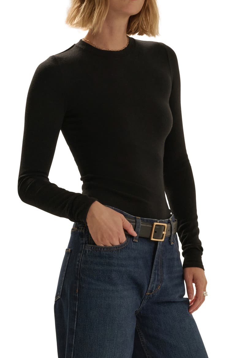 The Heritage Long Sleeve Tee, Alternate, color, BLACK