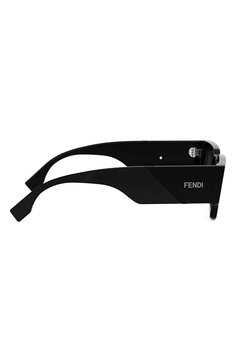 Fendi 'Fendi Diagonal 51mm Rectangular Sunglasses, Alternate, color,