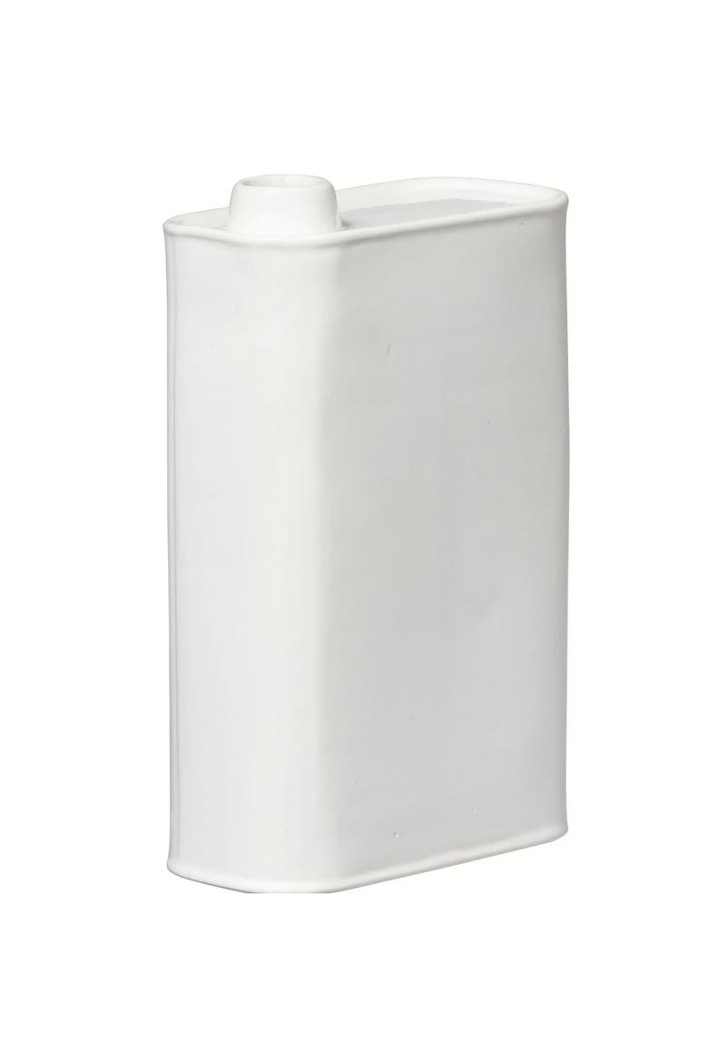 Oil Can Shaped Flower Vase, Main, color, White