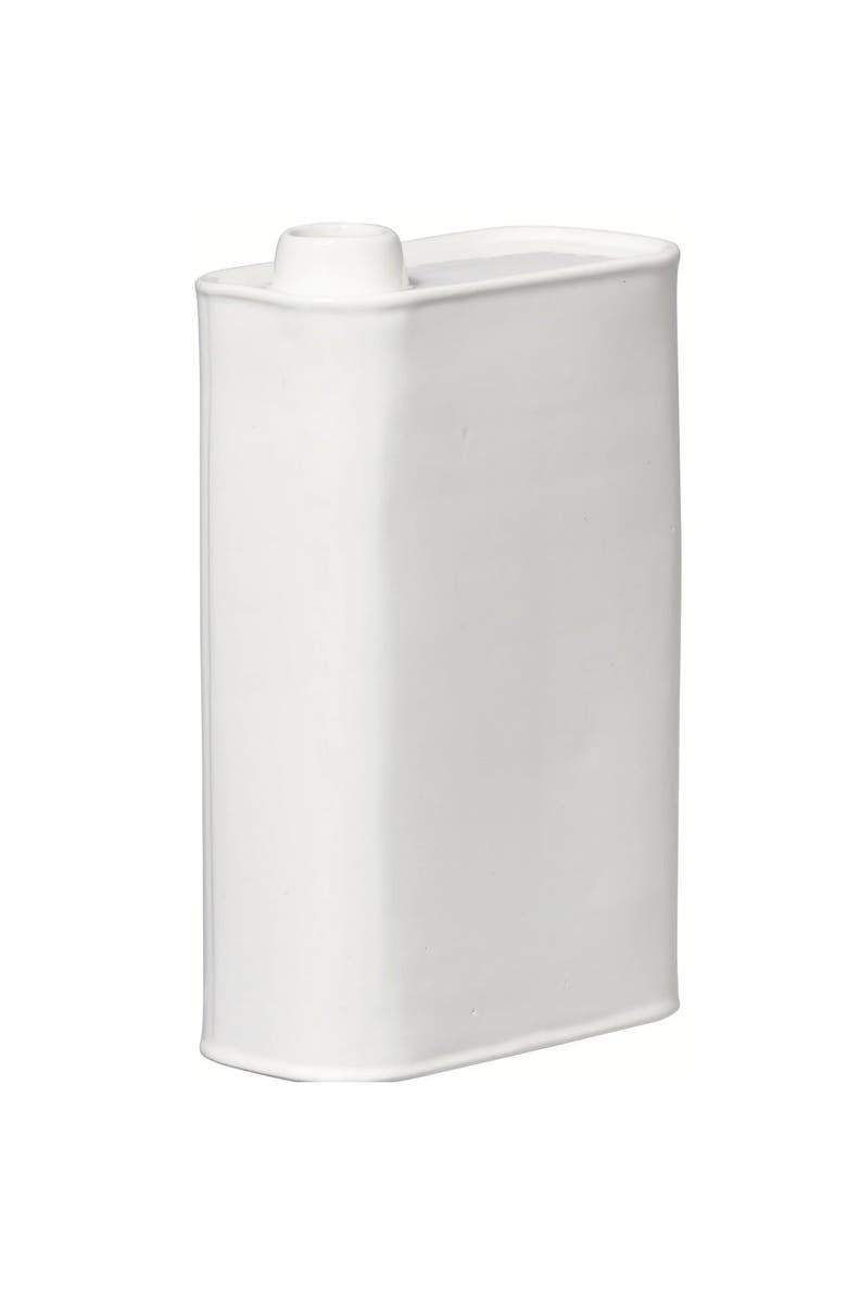 PUEBCO Oil Can Shaped Flower Vase, Main, color, White