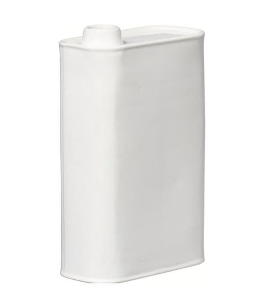 Puebco Oil Can Shaped Flower Vase In White