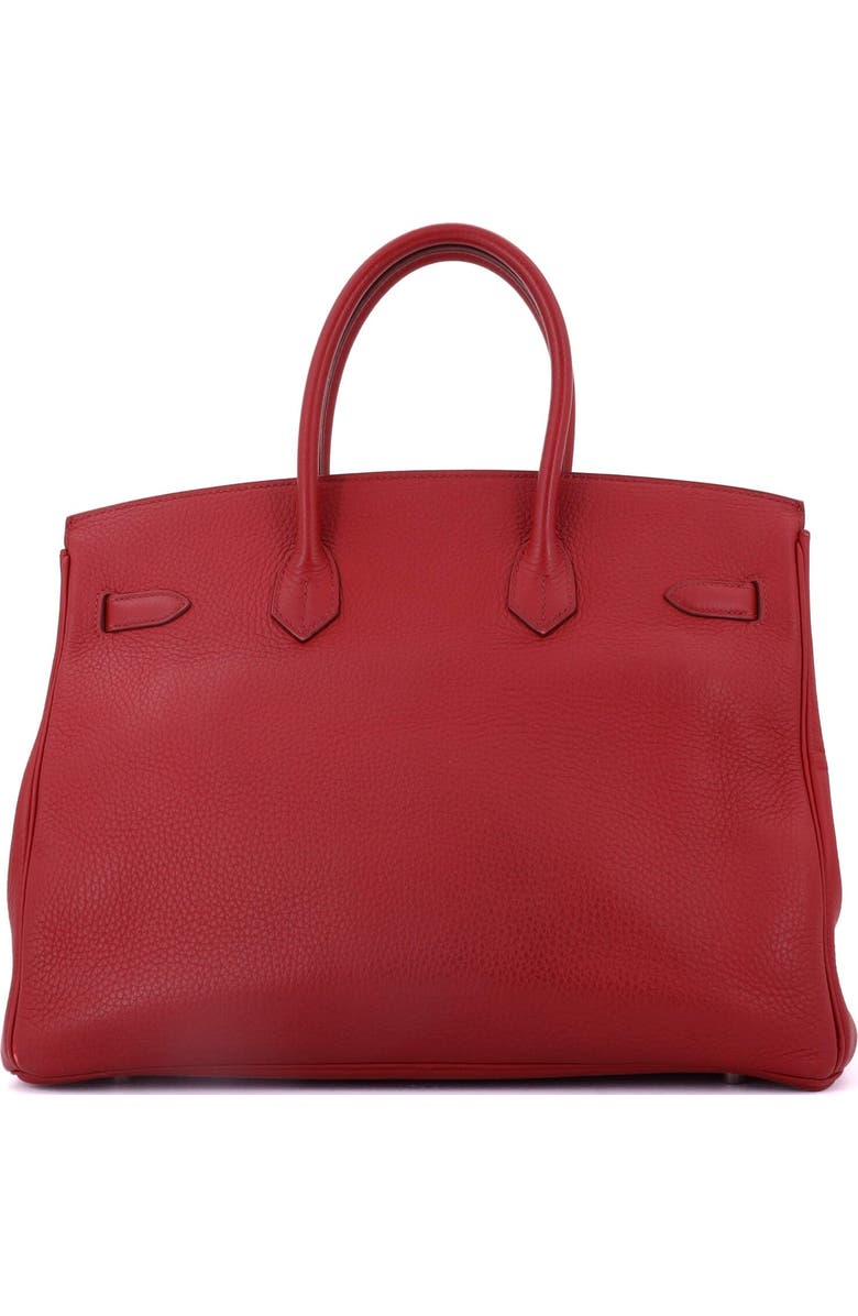 Pre-Owned Hermes Birkin Handbag Red Clemence with Palladium Hardware 35, Alternate, color, Rouge Garance