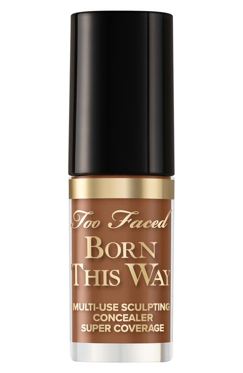 Too Faced Mini Born This Way Super Coverage Multi-use Concealer Chestnut 0.06 oz / 1.77 ml In Chestnut