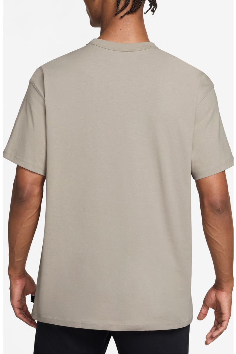 Sportswear Embroidered Swoosh Cotton T-Shirt, Alternate, color, CREAM