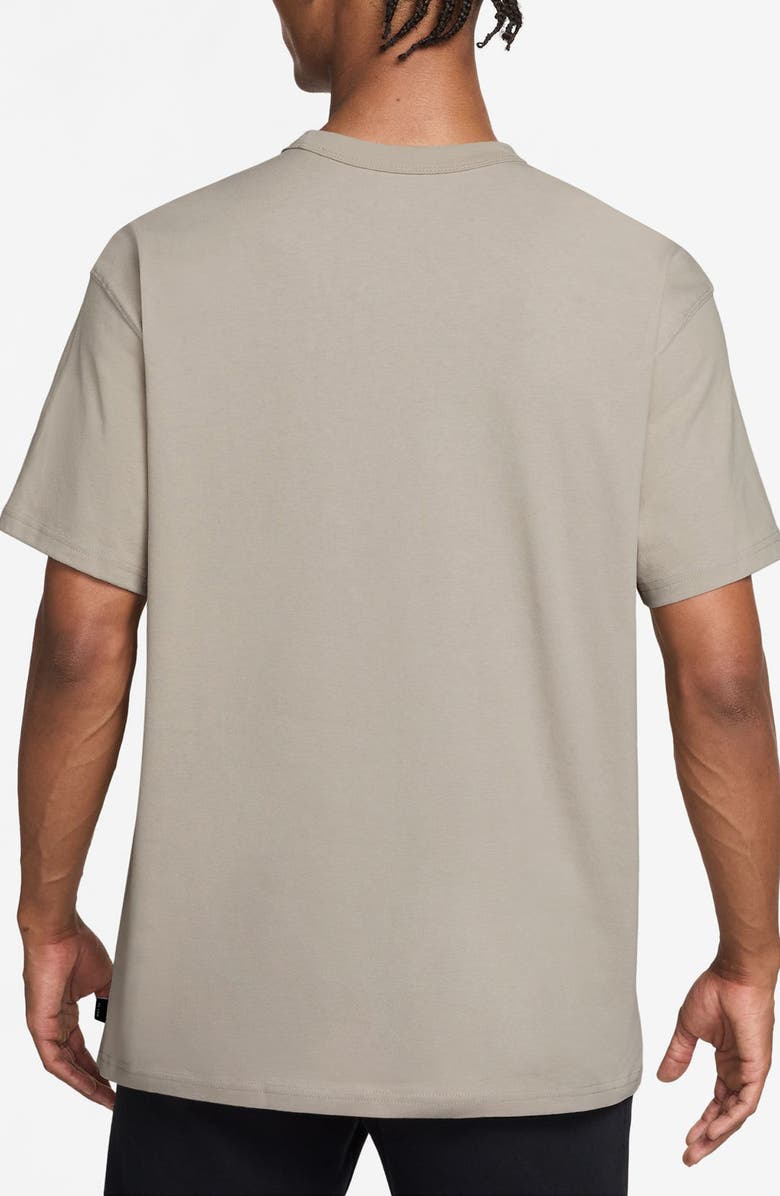 Nike Sportswear Embroidered Swoosh Cotton T-Shirt, Alternate, color, Cream