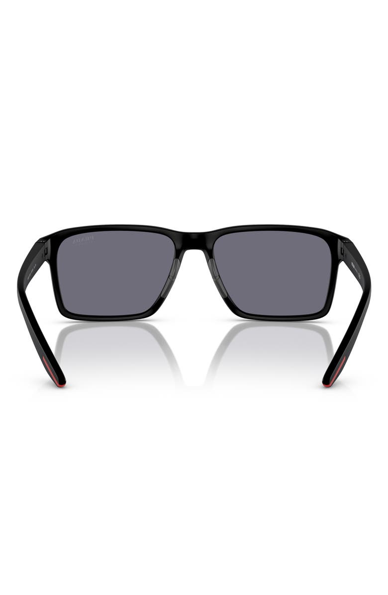Prada Linea Rossa 58mm Rectangular Sunglasses, Alternate, color, 