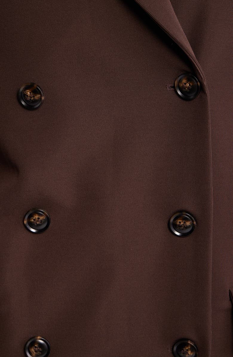 dRA Anthony Double Breasted Longline Blazer, Alternate, color, Brown
