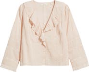 DÔEN Huguette Pintuck Ruffle Top