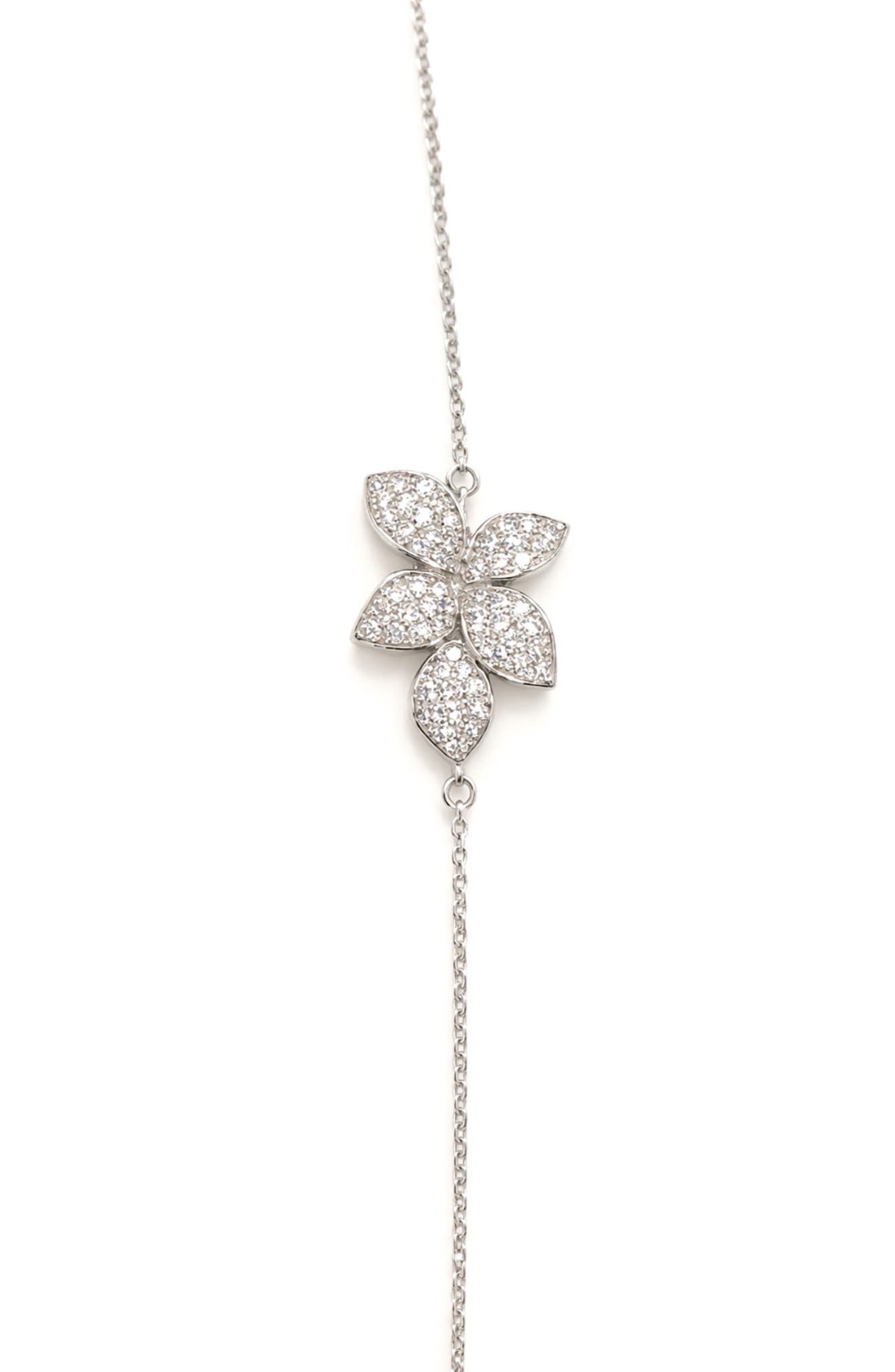 BEST SILVER Moissanite Flower Bracelet