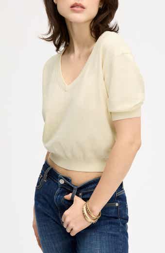 V-Neck Crop Sweater