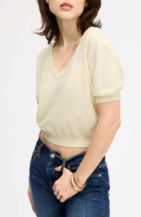V-Neck Crop Sweater