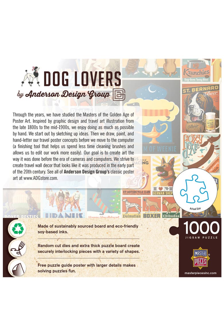 Dog Lovers 1000 Piece Jigsaw Puzzle, Alternate, color, Multicolor