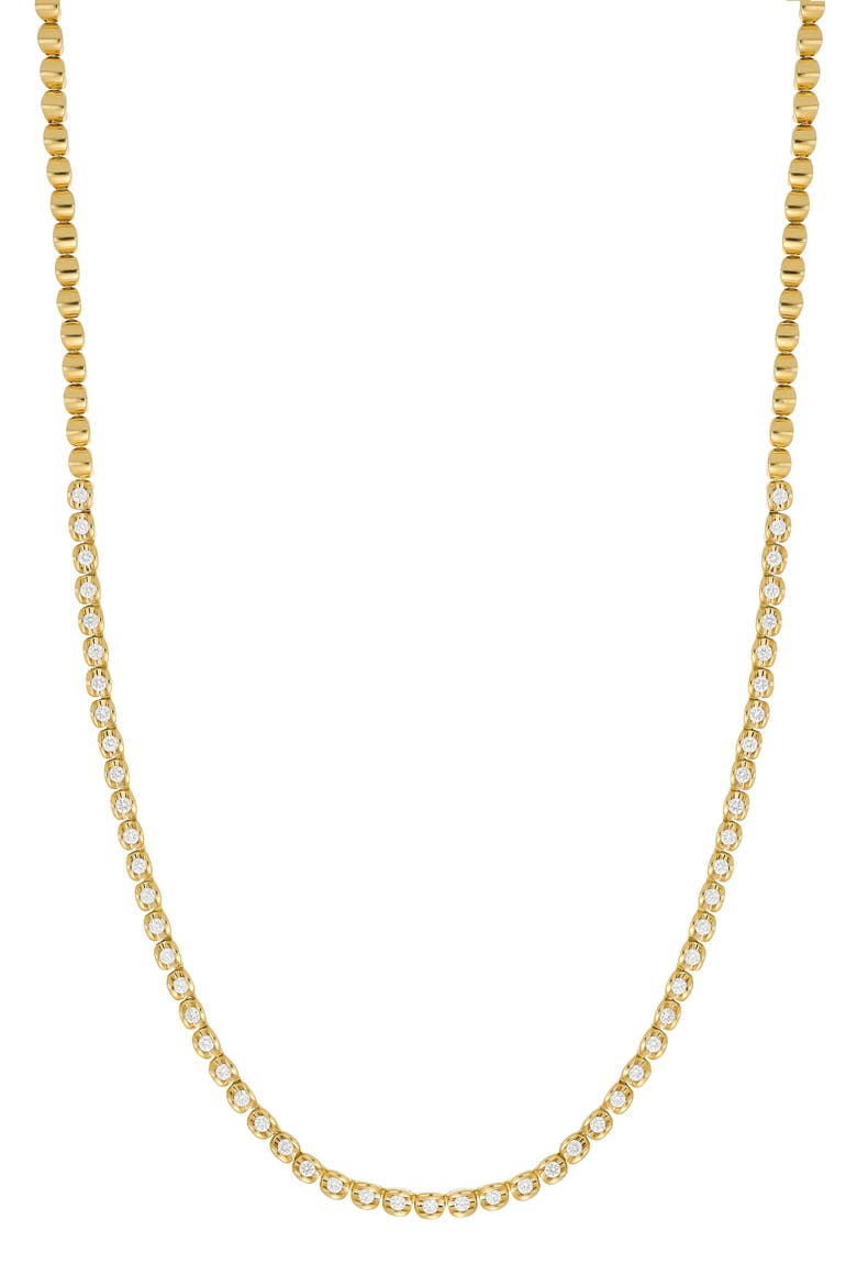 Mykonos Diamond Tennis Necklace (Nordstrom Exclusive), Main, color, 18K YELLOW GOLD