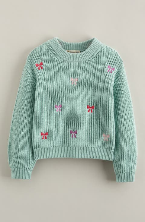 Kids' Embroidered Crewneck Sweater (Toddler, Little Kid & Big Kid)
