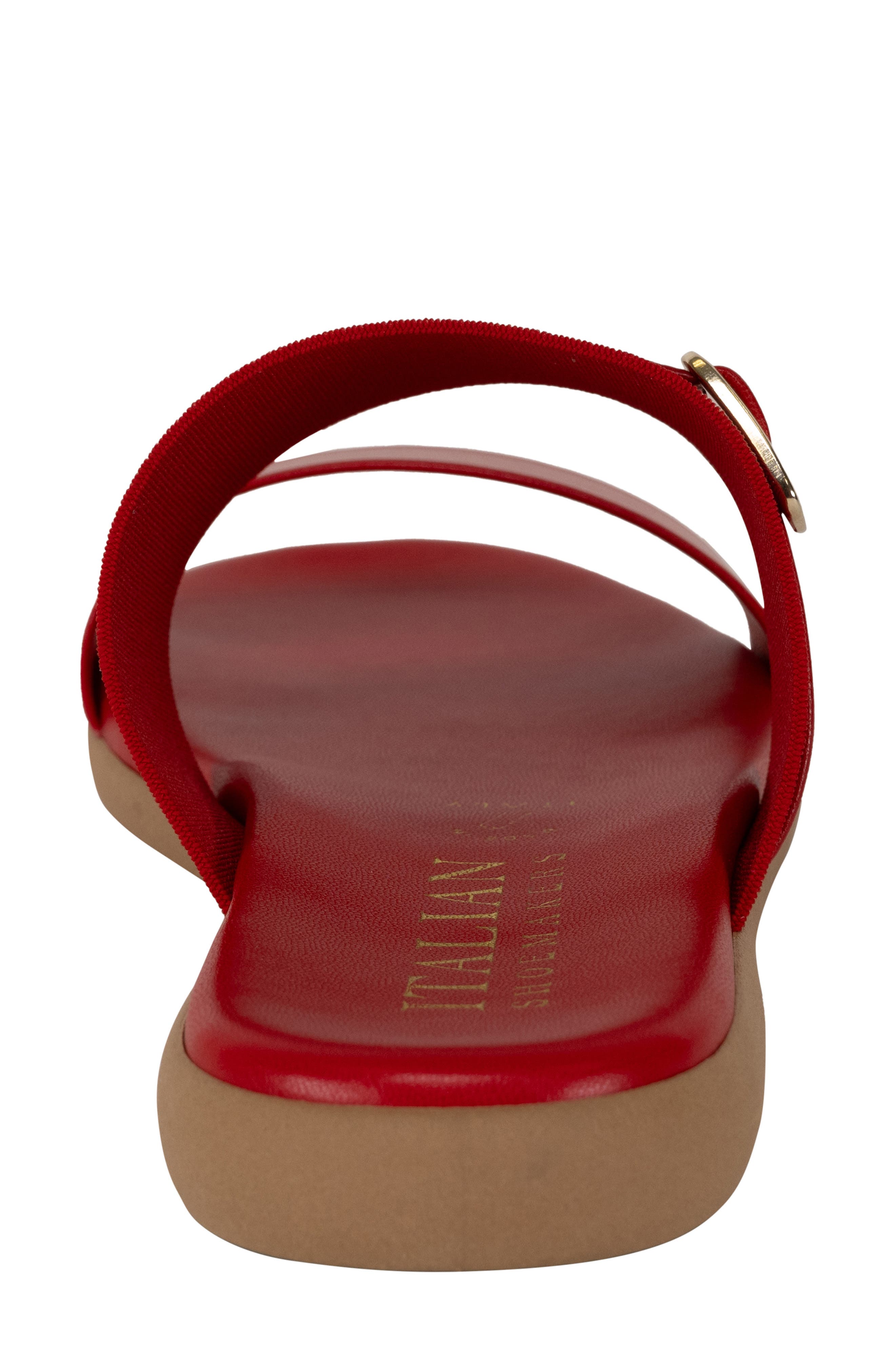 Jelani Square Toe Slide Sandal, Alternate, color, RED