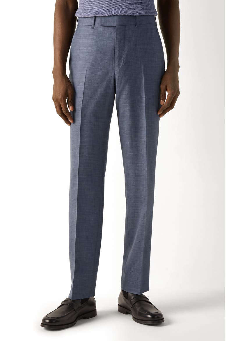 Regular Fit Light Blue Glen Check Centoventimila Wool Suit, Alternate, color, LIGHT BLUE
