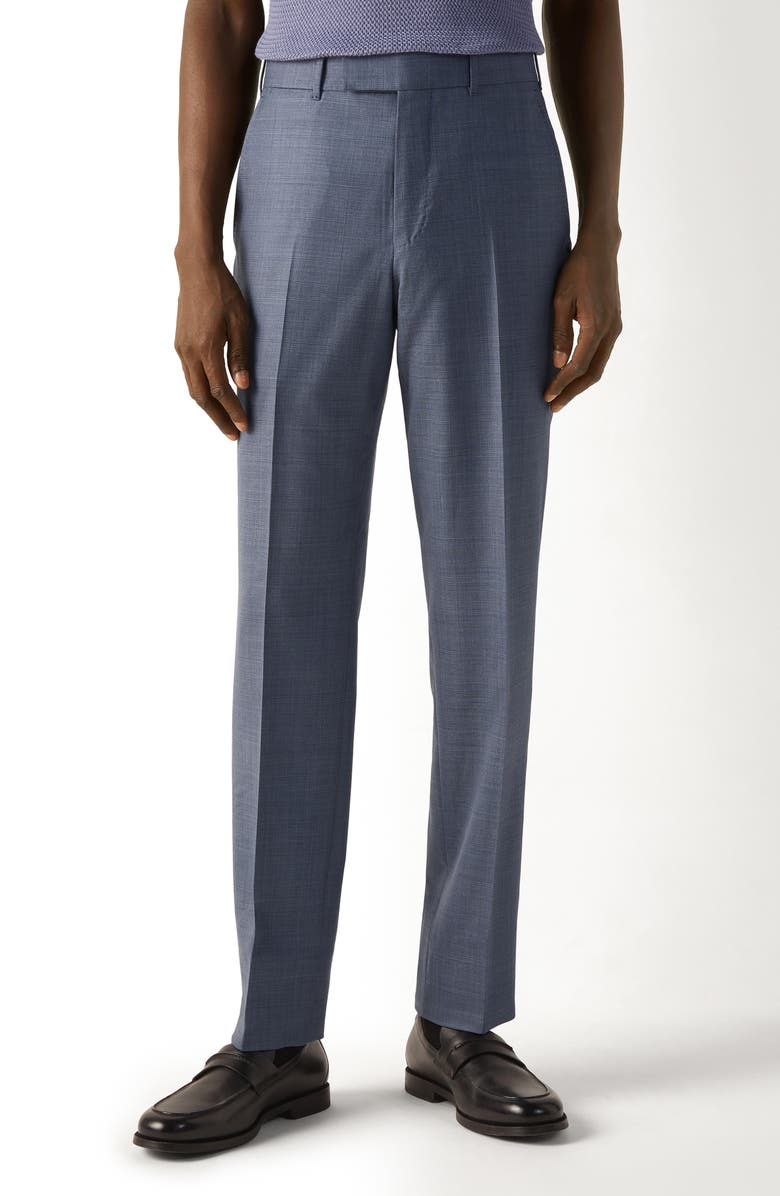 ZEGNA Regular Fit Light Blue Glen Check Centoventimila Wool Suit, Alternate, color, Light Blue