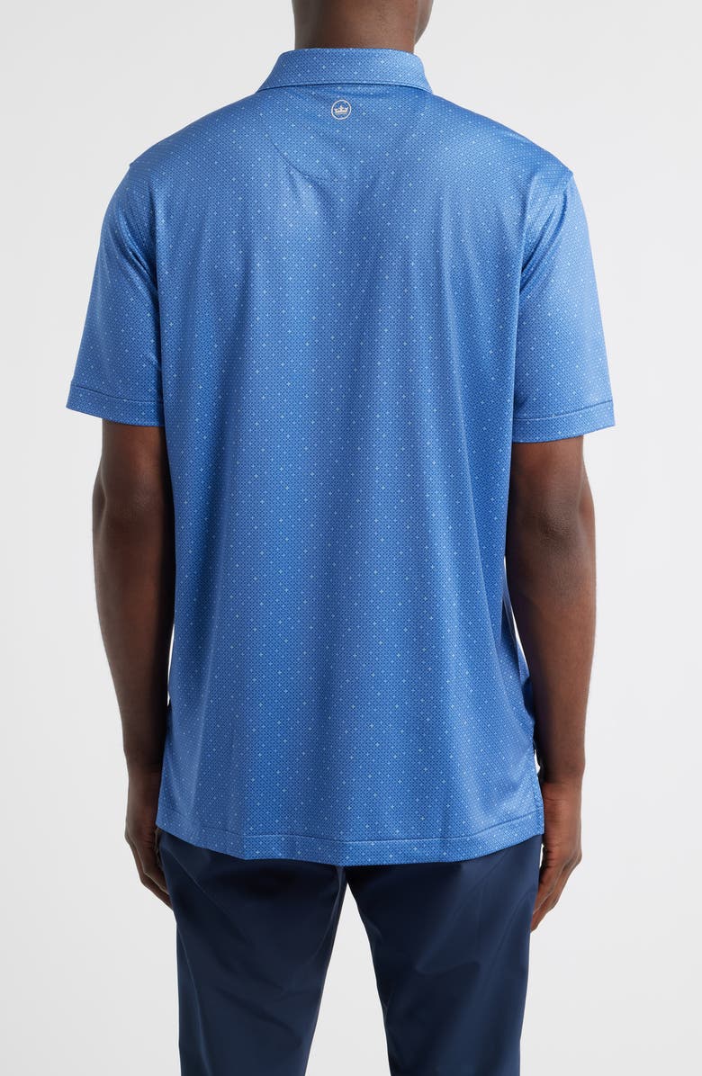 Peter Millar Barrier Microprint Performance Jersey Polo, Alternate, color, Windsor Blue