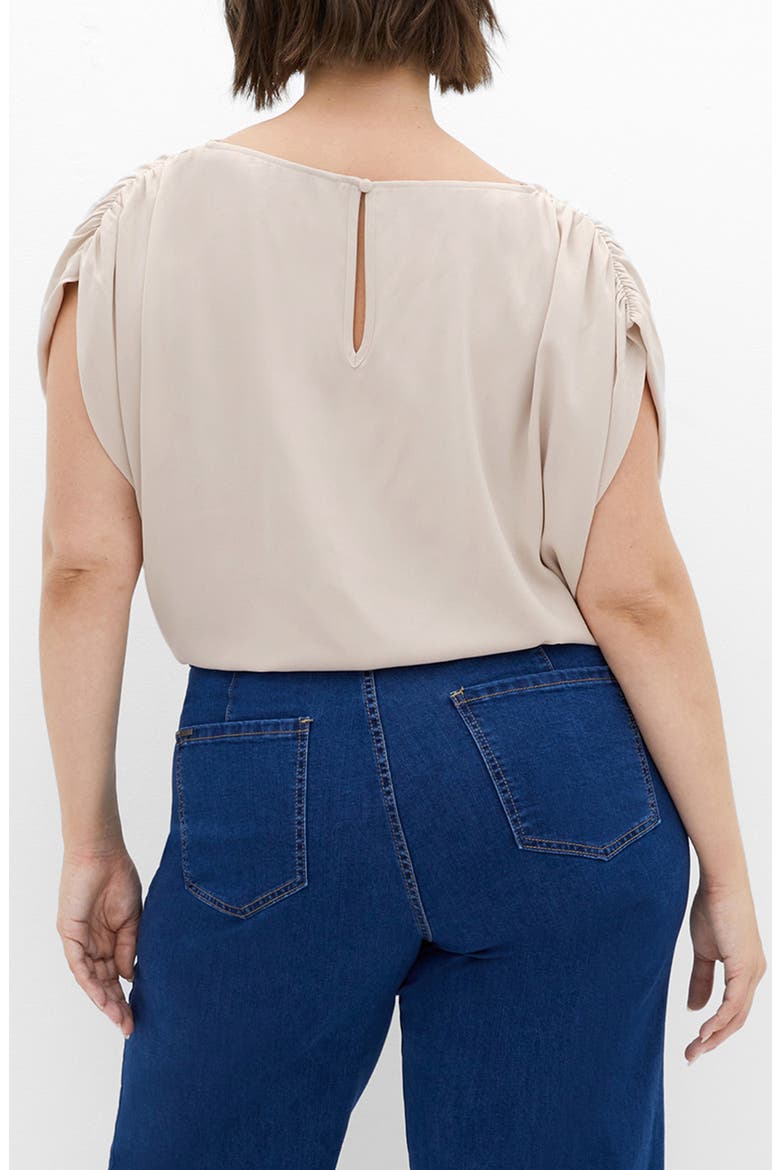 Elise Drawstring Hem Top, Alternate, color, TAUPE