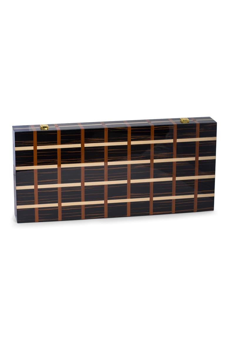 Art Deco Design 21" Backgammon Set, Main, color, BEIGE/BROWN