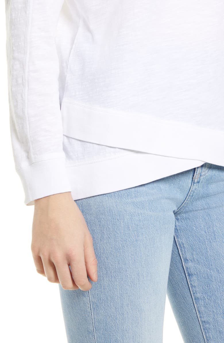 Caslon<sup>®</sup> Cross Hem Tunic T-Shirt, Alternate, color,