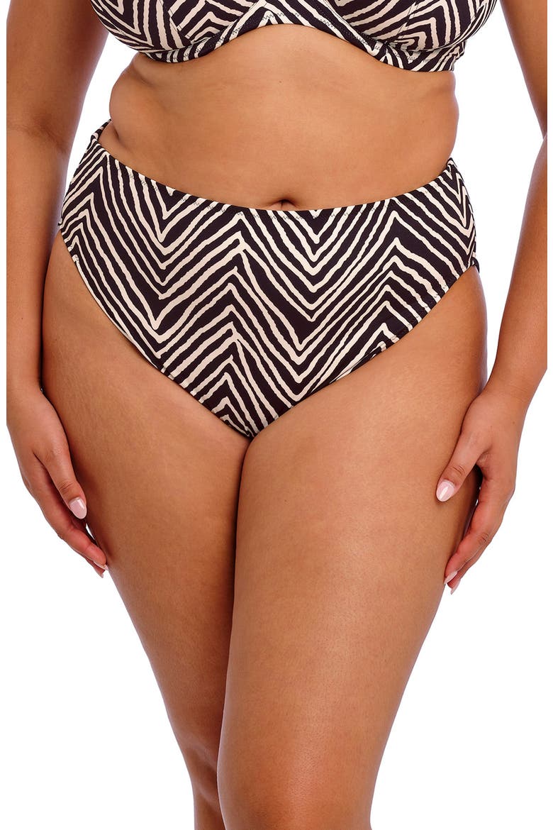 Fiji Falls Print Swim Bottoms, Main, color, BLACK