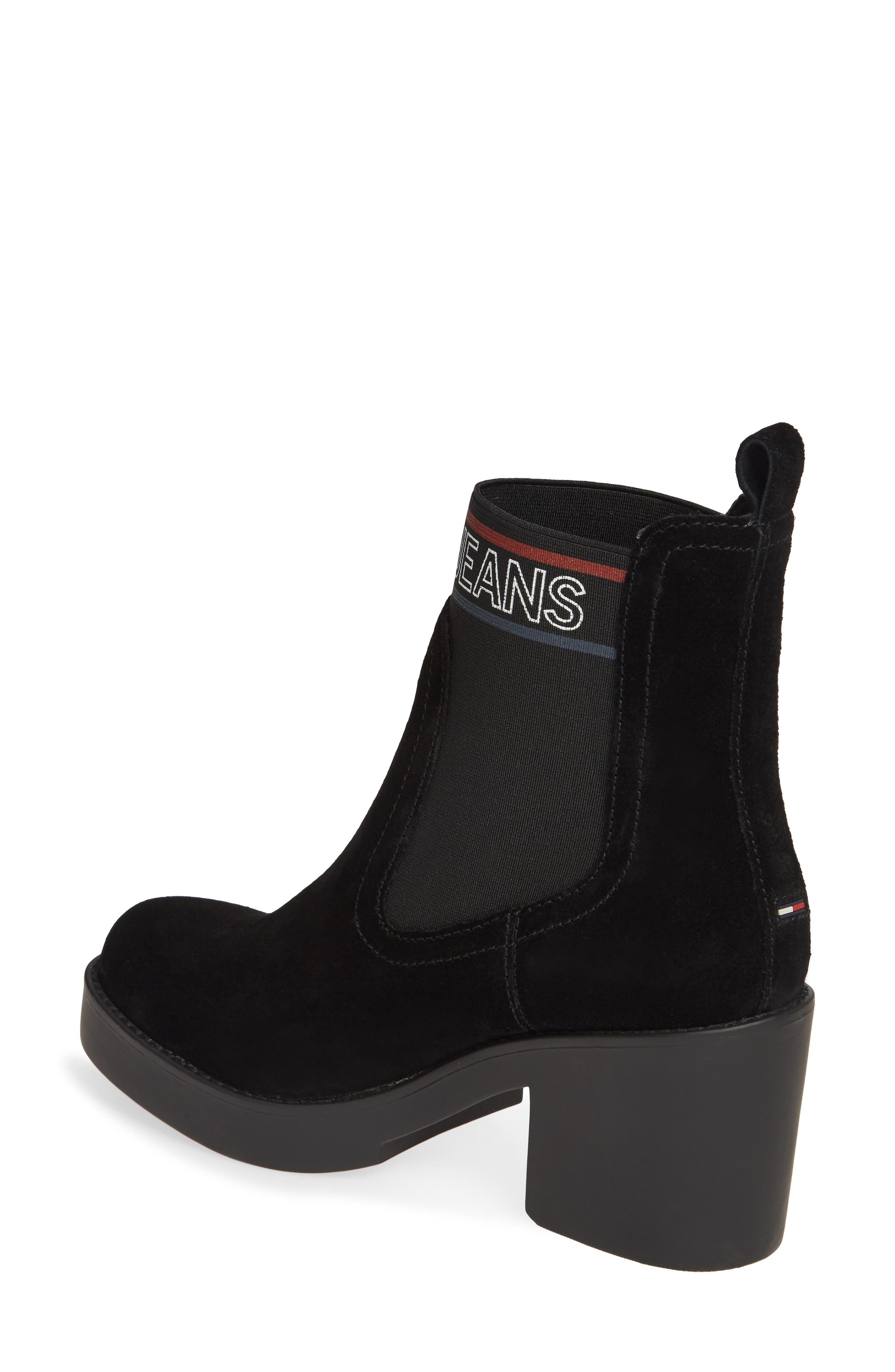 TOMMY JEANS Lynn Logo Platform Chelsea Boot, Alternate, color, 