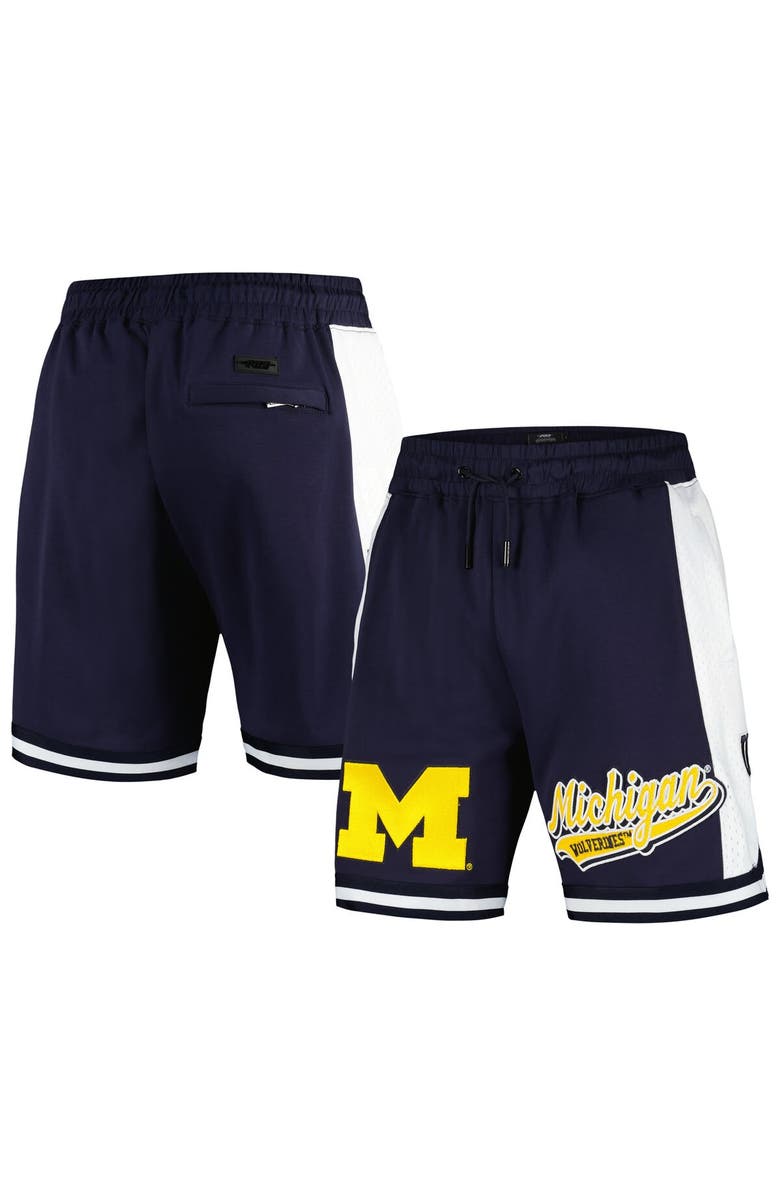 PRO STANDARD Men's Pro Standard Navy Michigan Wolverines Script Tail DK 2.0 Shorts, Alternate, color, 