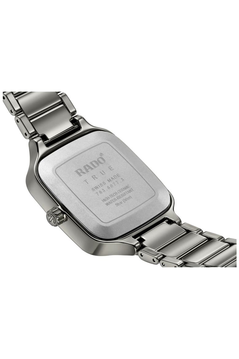 True Square Automatic Bracelet Watch, 38mm, Alternate, color, GREY