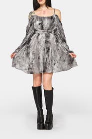 Disturbia Maddie Cold Shoulder Blouson Mini Dress