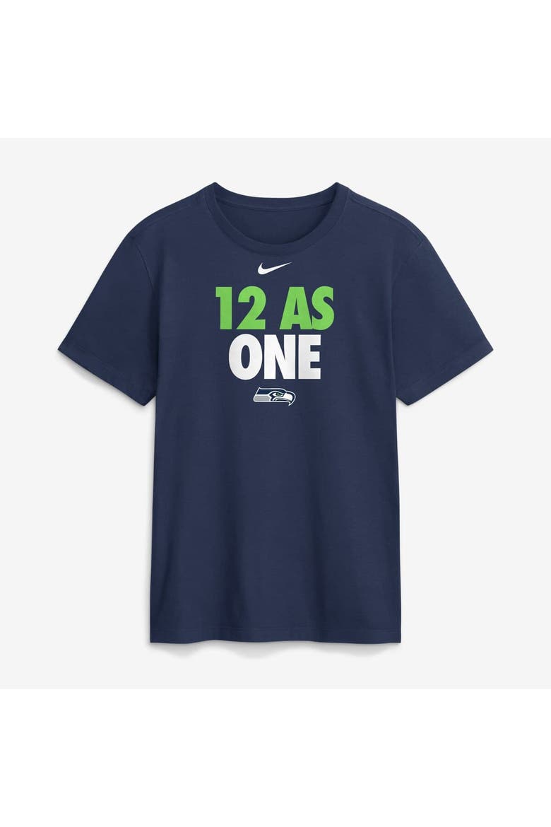 Men's Nike Navy Seattle Seahawks 12 As One T-Shirt, Main, color, Navy