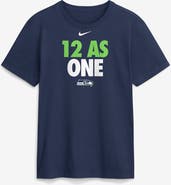 Nike Men's Nike Navy Seattle Seahawks 12 As One T-Shirt