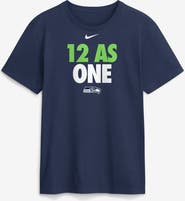Nike Men's Nike Navy Seattle Seahawks 12 As One T-Shirt