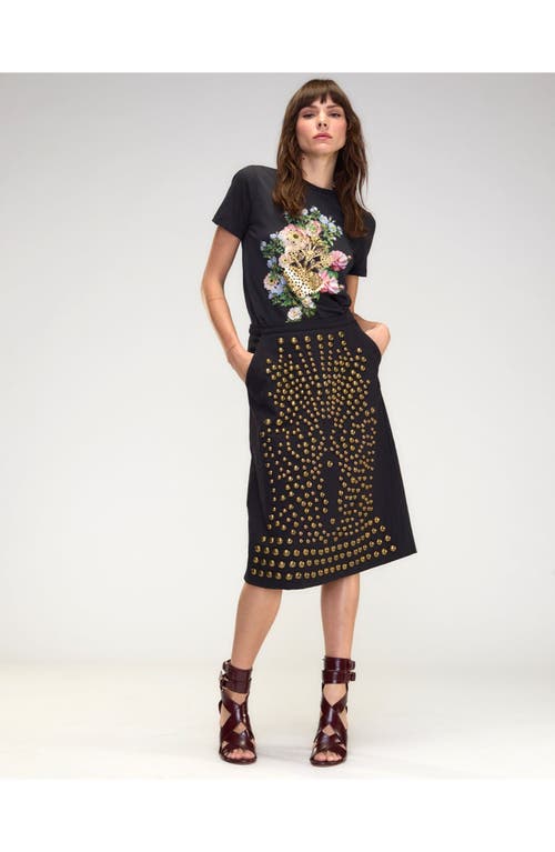 Cynthia Rowley Heart Of Gold Tee In Black