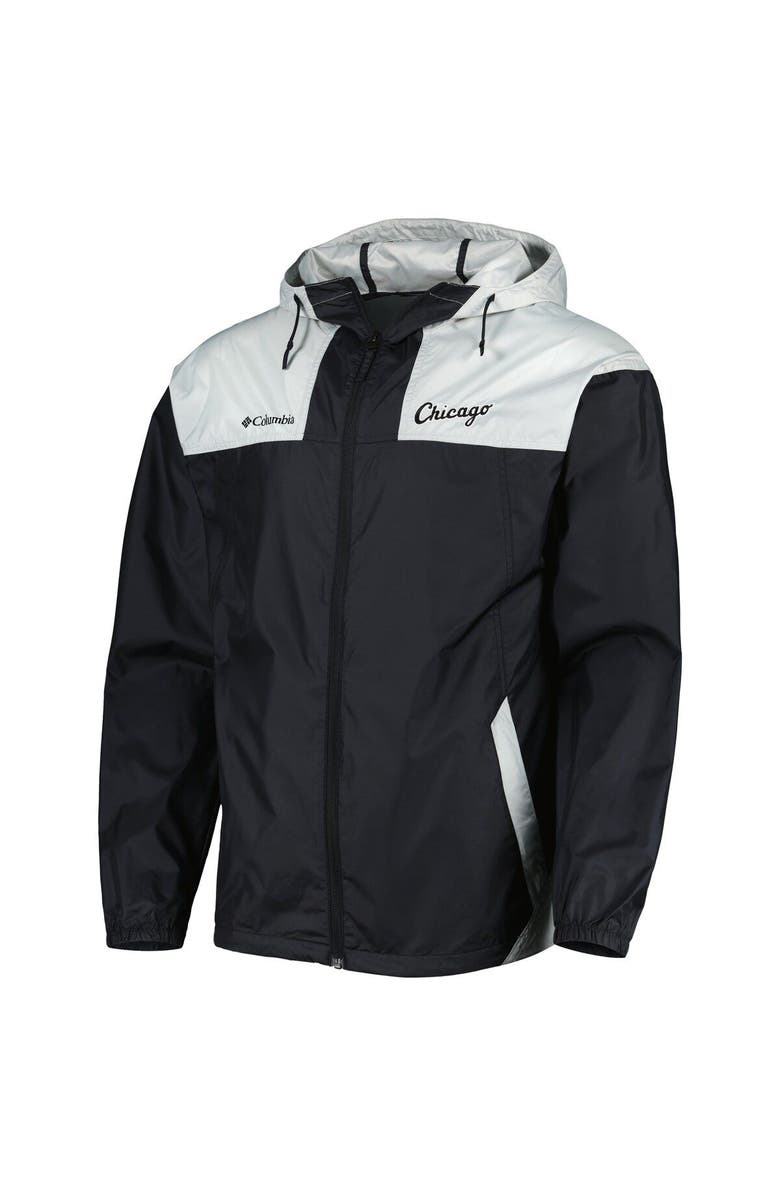 Columbia Men's Columbia Black/Gray Chicago White Sox Omni-Shade Flash Forward Challenger Full-Zip Windbreaker Jacket, Alternate, color, 