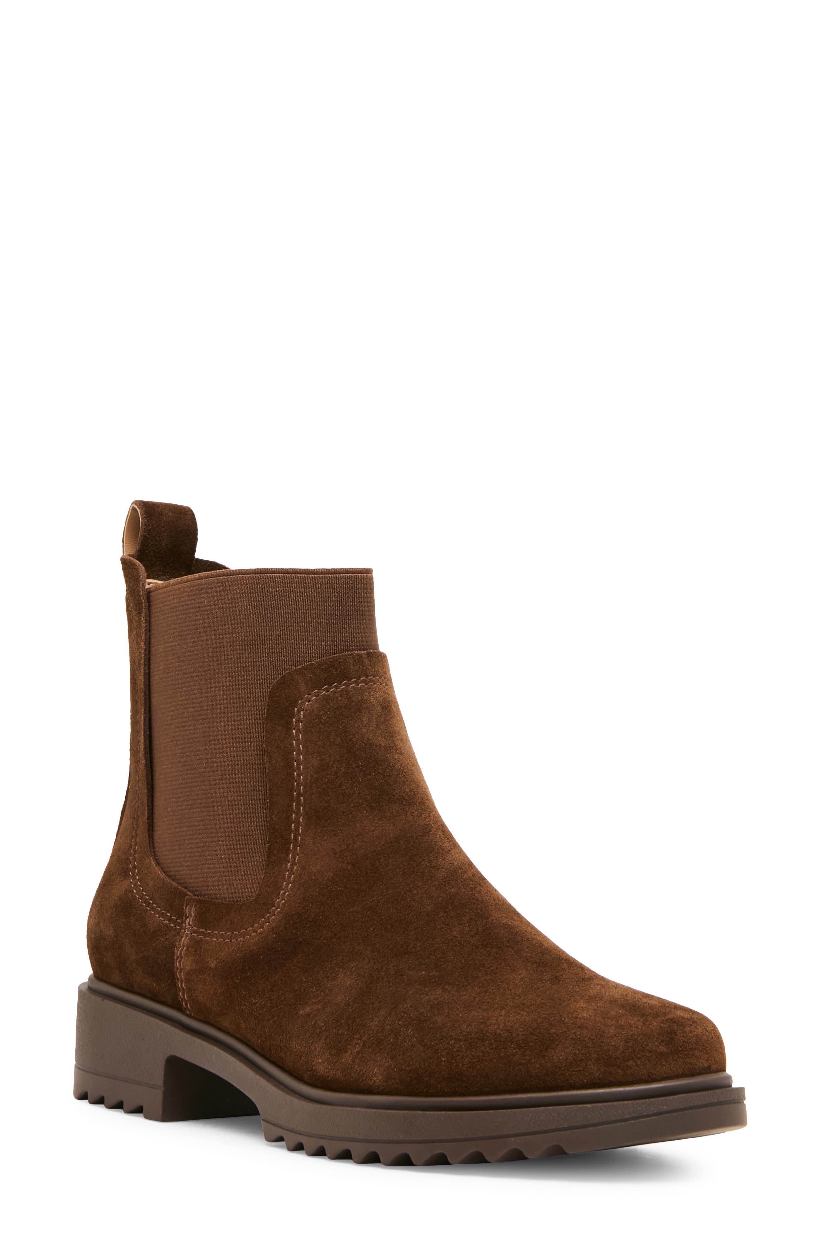 Cathleen Waterproof Platform Bootie, Main, color, CHOCOLATE SUEDE
