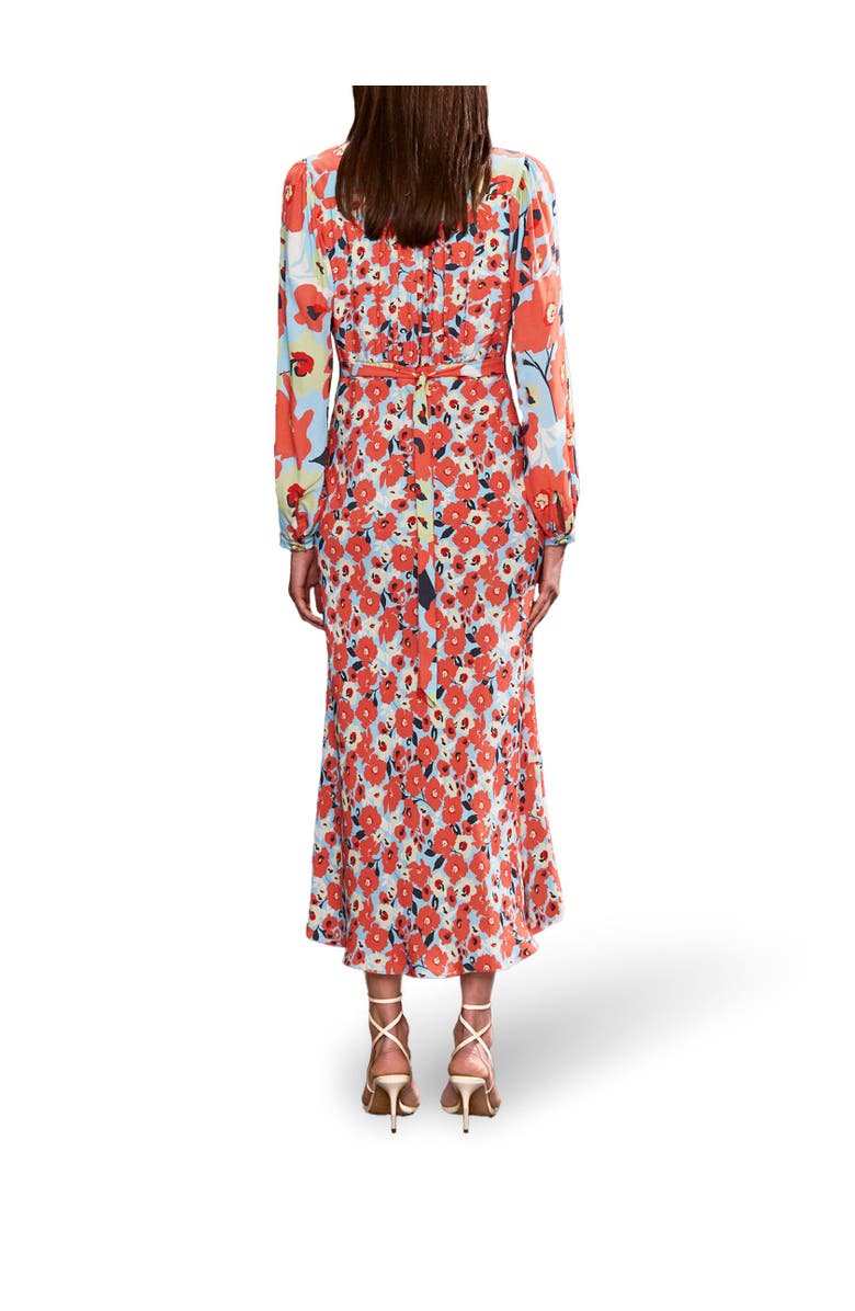 Ro&Zo Floral And Spot Mix Dress, Alternate, color, Blue