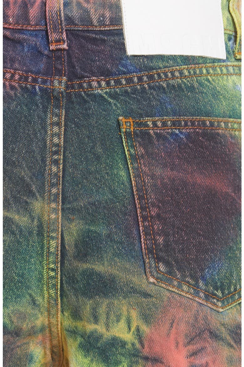 Tie Dye Denim Shorts, Alternate, color, MULTICOLOR