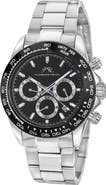 PORSAMO BLEU Men's Preston Multi-Function Dial Stainless Steel Bracelet Watch, 41mm